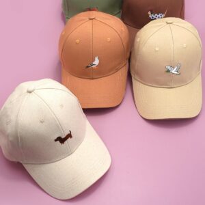 ANIMAL DOG BIRD EMBROIDERY CLASSIC CAP
