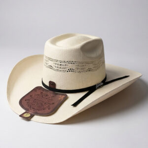 Tombstone Longhorn Bangora Brick Crown Straw Cowboy Hat